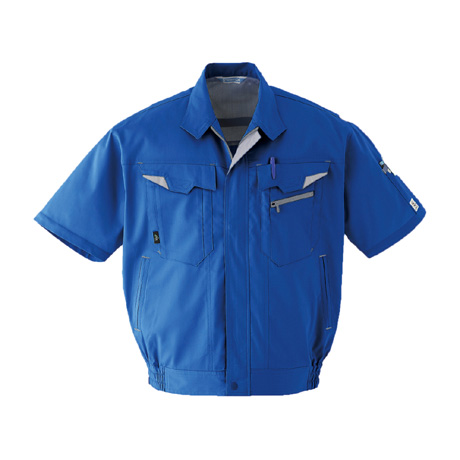 JIS帯電防止半袖ブルゾン【E7301-ASC】 5.ブルー