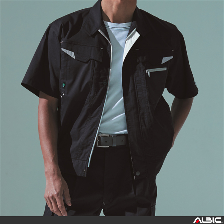 JIS帯電防止半袖ブルゾン【E7301-ASC】 商品写真