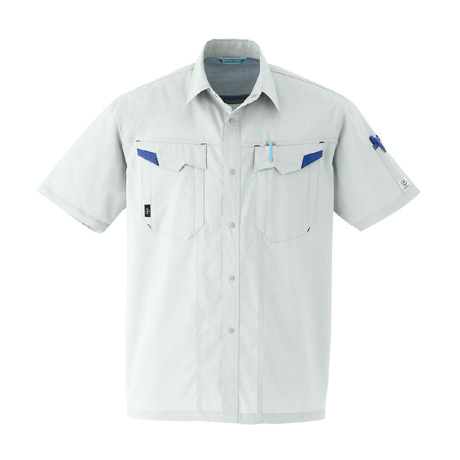 JIS帯電防止半袖シャツ【E7303-ASC】 3.ストーン