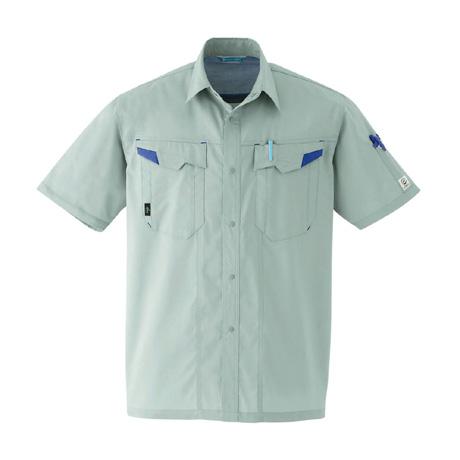 JIS帯電防止半袖シャツ【E7303-ASC】 4.オリーブ