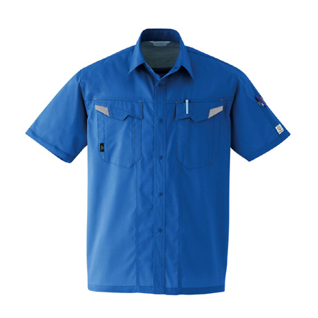 JIS帯電防止半袖シャツ【E7303-ASC】 5.ブルー