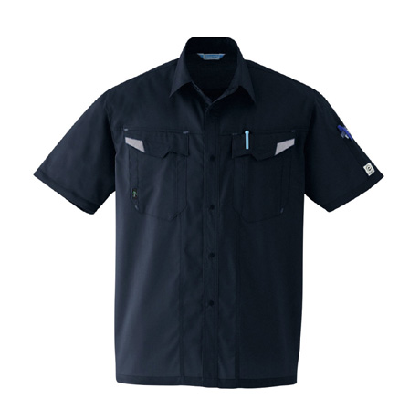 JIS帯電防止半袖シャツ【E7303-ASC】 7.ダークネイビー