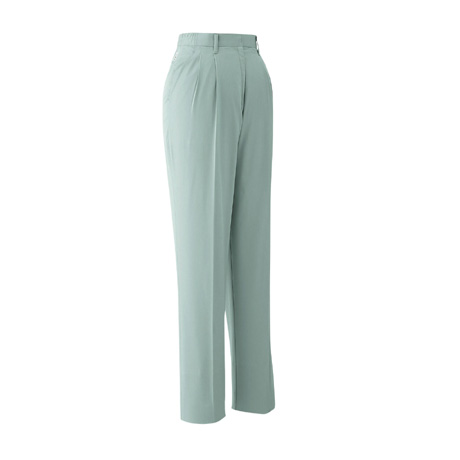 JIS地電防止ツータック脇シャーリングレディースパンツ【E7307-ASC】 4.オリーブ