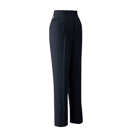 JIS地電防止ツータック脇シャーリングレディースパンツ【E7307-ASC】 7.ダークネイビー