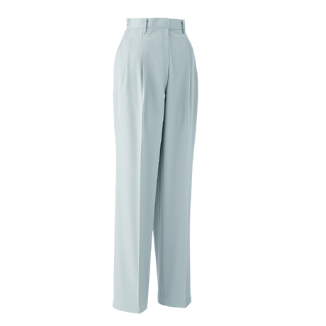 レディースパンツ　ツータック脇シャーリング【E733-ASC】 3.ストーン