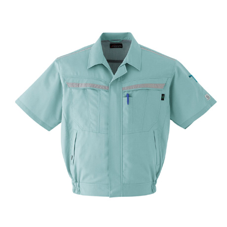 吸汗速乾半袖ブルゾン【E7501-ASC】 4.オリーブ