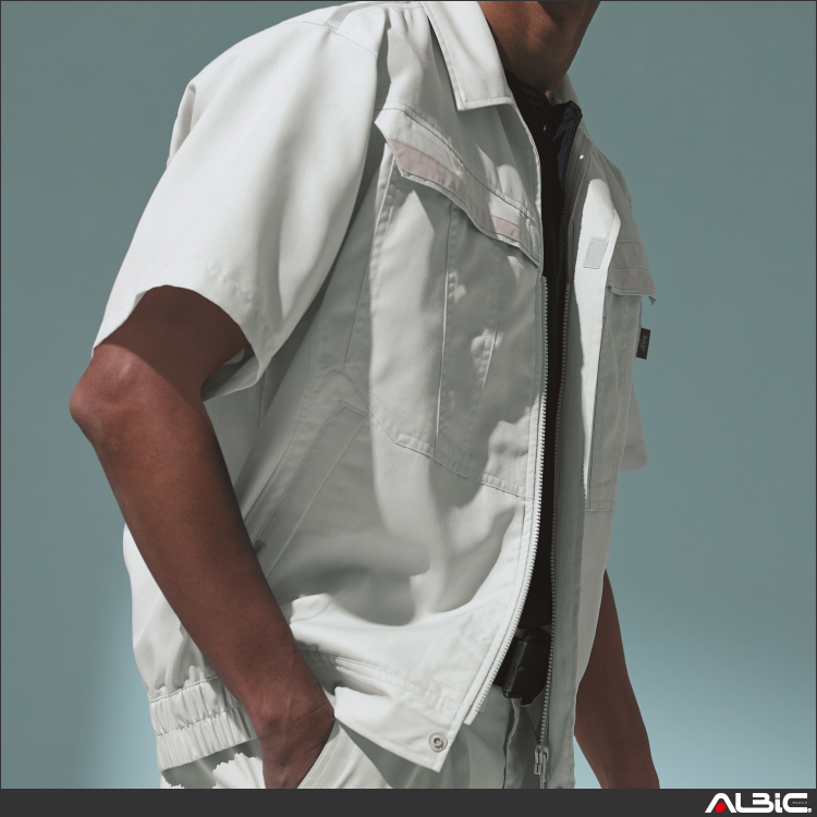 吸汗速乾半袖ブルゾン【E7501-ASC】 商品写真