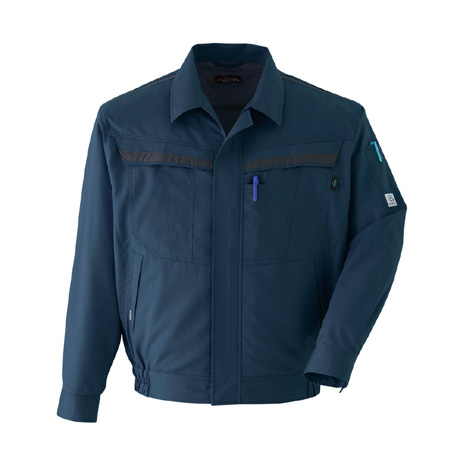 吸汗速乾長袖ブルゾン【E7502-ASC】 7.ネイビー