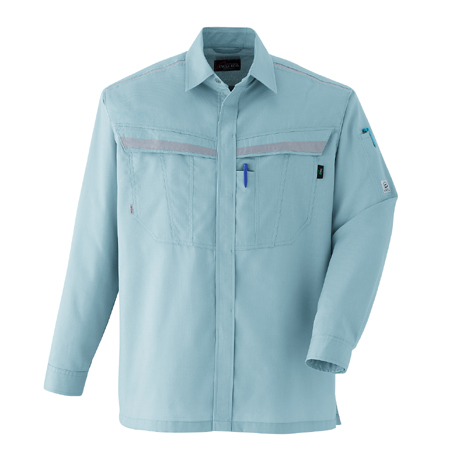 長袖シャツ【E7504-ASC】 4.オリーブ