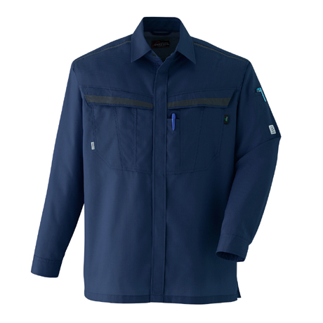 長袖シャツ【E7504-ASC】 7.ネイビー