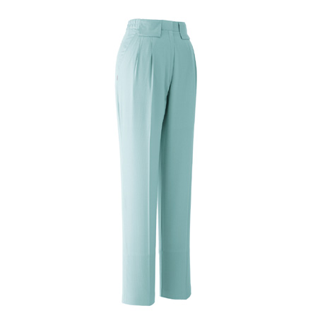 ツータック脇シャーリングレディースパンツ【E7507-ASC】 4.オリーブ