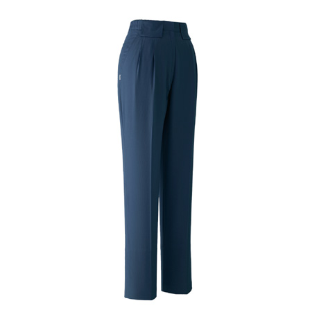 ツータック脇シャーリングレディースパンツ【E7507-ASC】 7.ネイビー