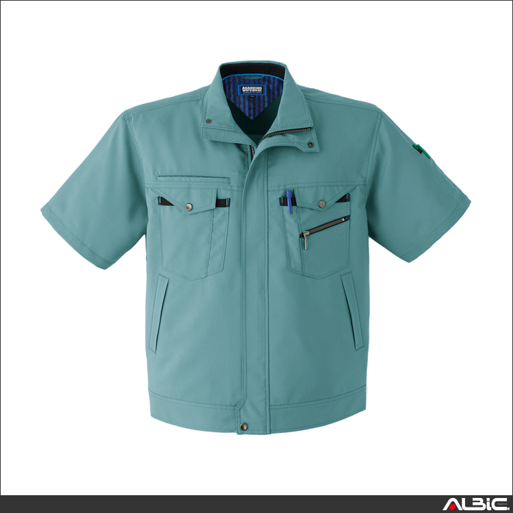 清涼素材半袖ブルゾン【E7601-ASC】 商品写真