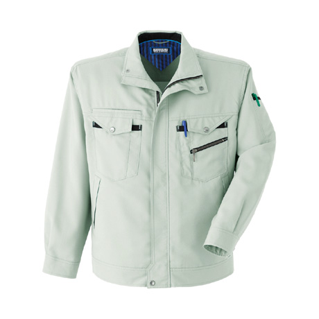 清涼素材長袖ブルゾン【E7602-ASC】 3.ストーン