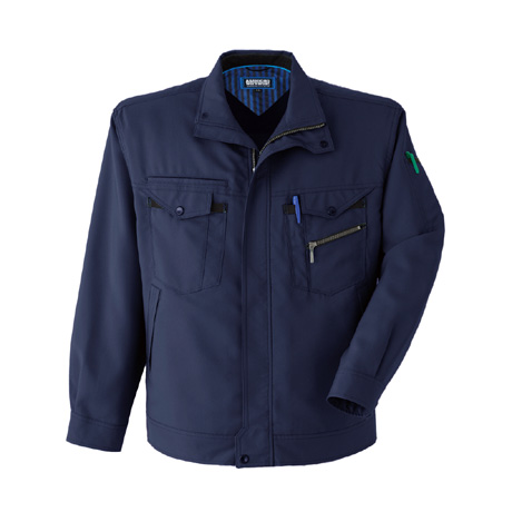 清涼素材長袖ブルゾン【E7602-ASC】 7.ネイビー