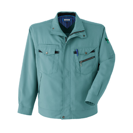 清涼素材長袖ブルゾン【E7602-ASC】 18.モスグリーン