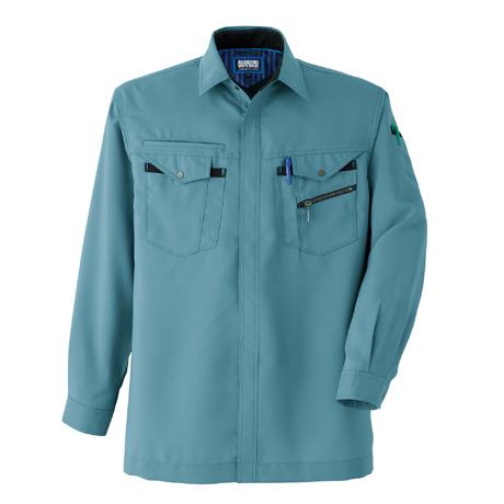 長袖シャツ【E7604-ASC】 18.モスグリーン