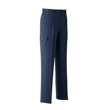 清涼素材ワンタックカーゴパンツ【E7606-ASC】 7.ネイビー