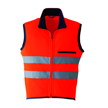 高視認ニットベスト【E786-ASC】 60.蛍光オレンジ