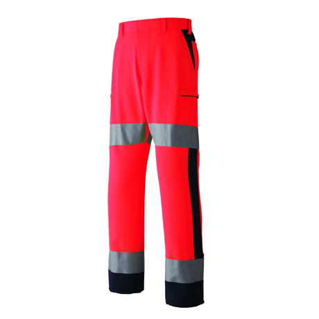 高視認カーゴパンツ（ノータック）【E788-ASC】 16.蛍光レッド