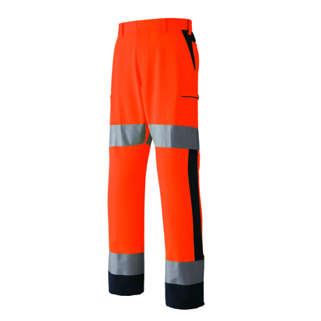 高視認カーゴパンツ（ノータック）【E788-ASC】 60.蛍光オレンジ