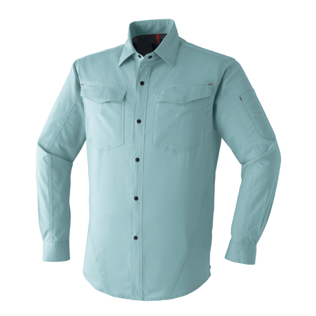 長袖シャツ【E8604-ASC】 4.オリーブ