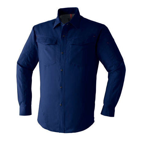 長袖シャツ【E8604-ASC】 7.ネイビー