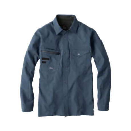 作業服 長袖シャツ インディゴ 【EBA6265-BBO】 