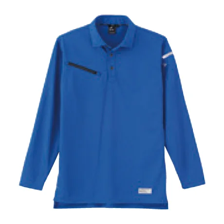 作業服 長袖トリコットシャツ ブルー 【EBA6555-BBO】 