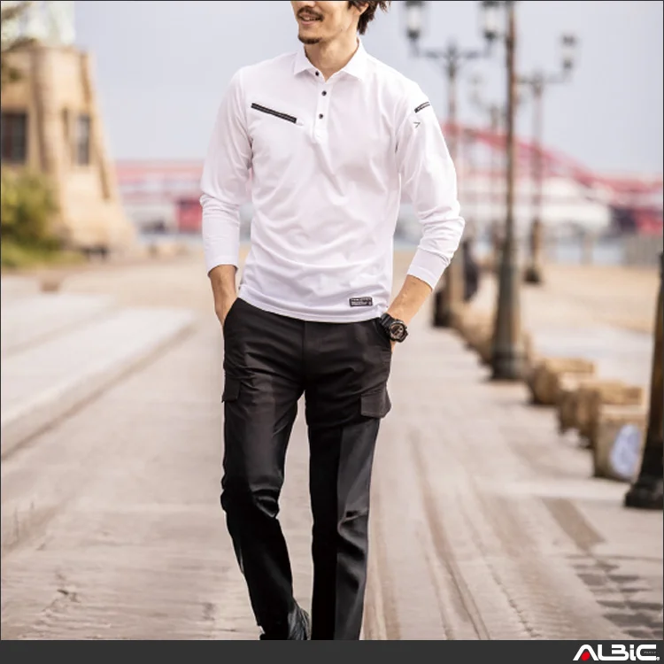 作業服 長袖トリコットシャツ 【EBA6555-BBO】 商品写真