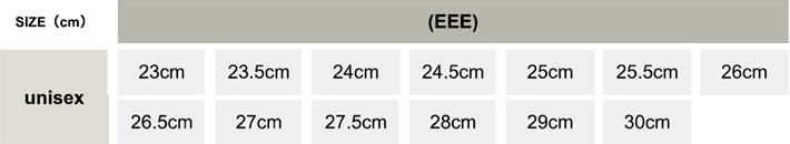 ゴム一層底牛革鋼製先芯安全靴【FD11-SIM】 サイズ表