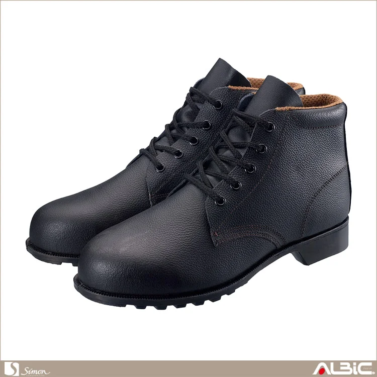 ゴム一層底牛革鋼製先芯ハイカット安全靴【FD22-SIM】 商品写真