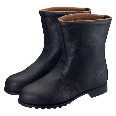 ゴム一層底牛革鋼製先芯長靴タイプ安全靴【FD44-SIM】 