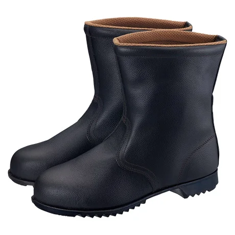 ゴム一層底牛革鋼製先芯長靴タイプ安全靴【FD44NS-SIM】 