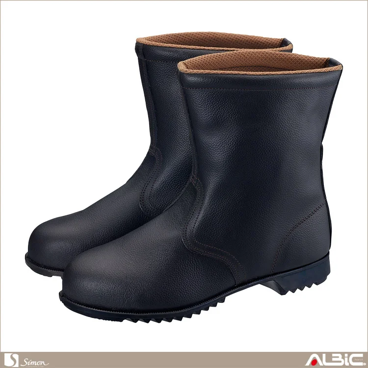 ゴム一層底牛革鋼製先芯長靴タイプ安全靴【FD44NS-SIM】 商品写真