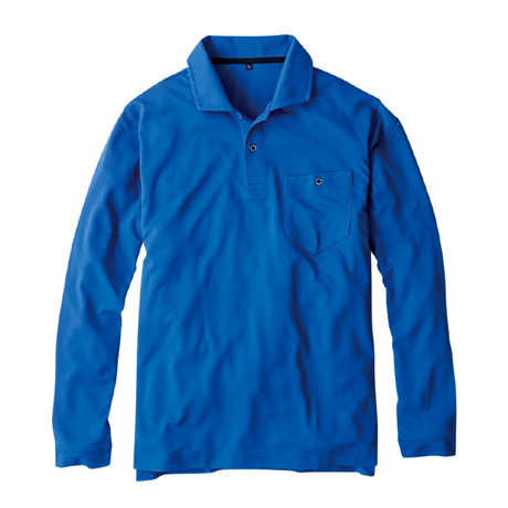 エアーUV軽量長袖ポロシャツ【G1638-COC】 6.ブルー