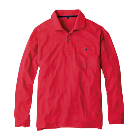 エアーUV軽量長袖ポロシャツ【G1638-COC】 20.レッド