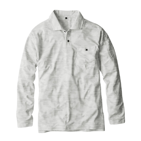 エアーUV軽量長袖ポロシャツ【G1638-COC】 53.カモグレー