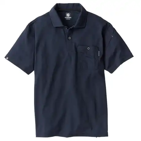 作業服 半袖ポロシャツ ネイビー 【G1687-COC】 