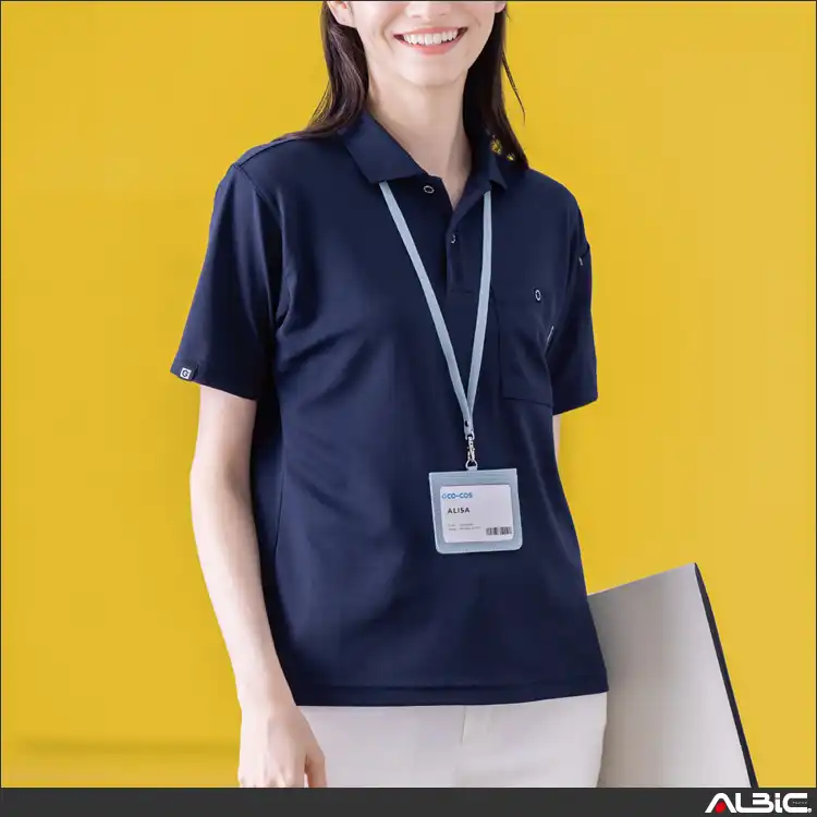 作業用 半袖ポロシャツ【G1687-COC】 着用写真