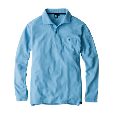 消臭長袖ポロシャツ【G1738-COC】 7.サックス