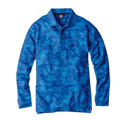 消臭長袖ポロシャツ【G1738-COC】 66.デジブルー