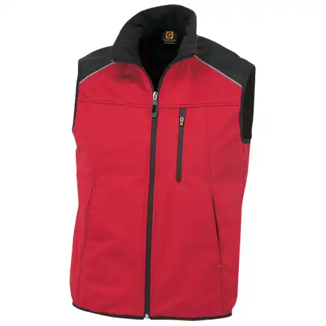作業服 防風ストレッチベスト レッド 【G2249-COC】 