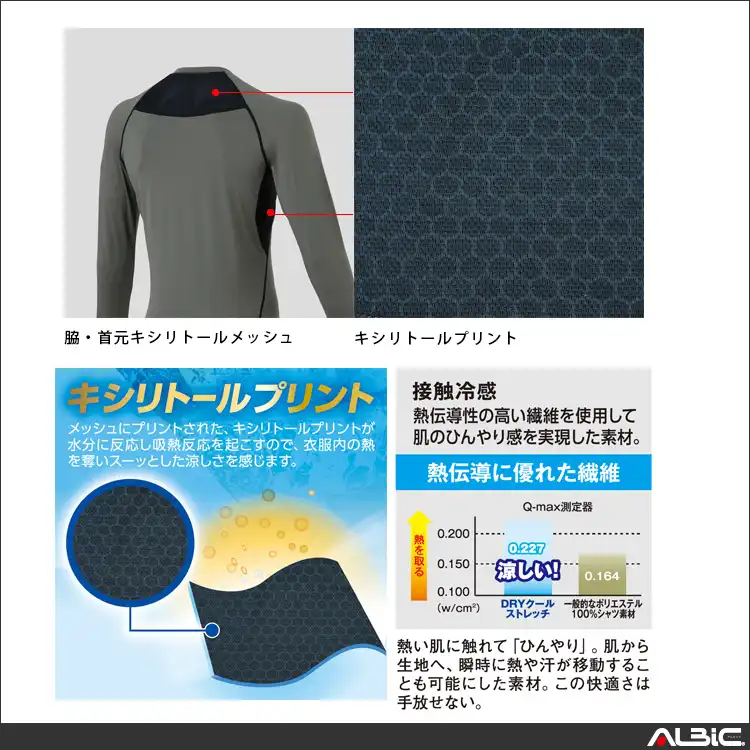作業服 長袖コンプレッションインナー G818-COC 機能紹介