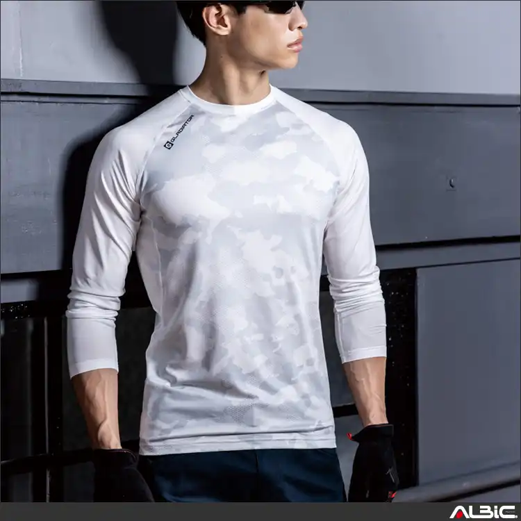 作業用 長袖コンプレッションインナー【G818-COC】 着用写真