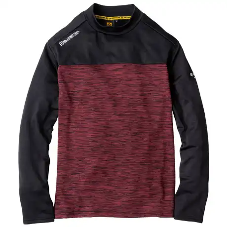 作業服 光吸収発熱モックネック長袖 レッド 【G9168-COC】 