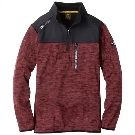 作業服 光吸収発熱ハーフジップ長袖 レッド 【G9178-COC】 