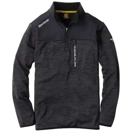 作業服 光吸収発熱ハーフジップ長袖 チャコール 【G9178-COC】 