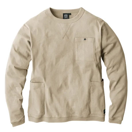 5ポケット長袖Tシャツ【G958-COC】 14.カーキ