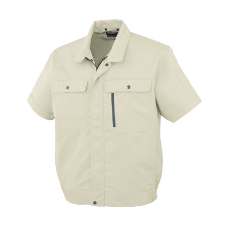 エコストレッチ半袖ブルゾン【H190-COC】 5.アイボリー